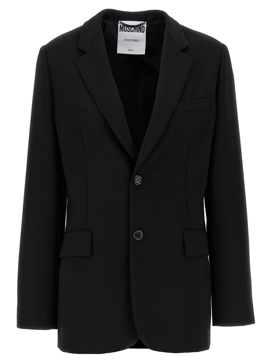 Moschino Black Polyester Blazer