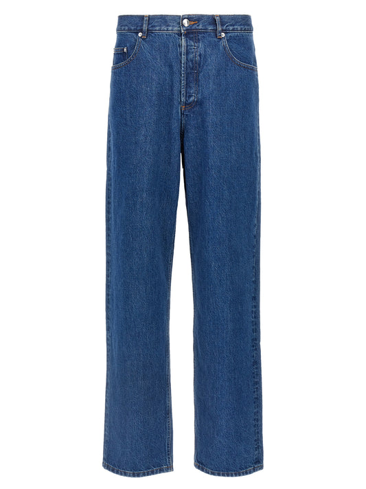 A.P.C. Blue Cotton Straight-Leg Jeans