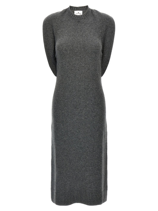 Courrèges Gray Wool Midi Dress