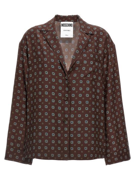 Moschino Brown Silk Blouse