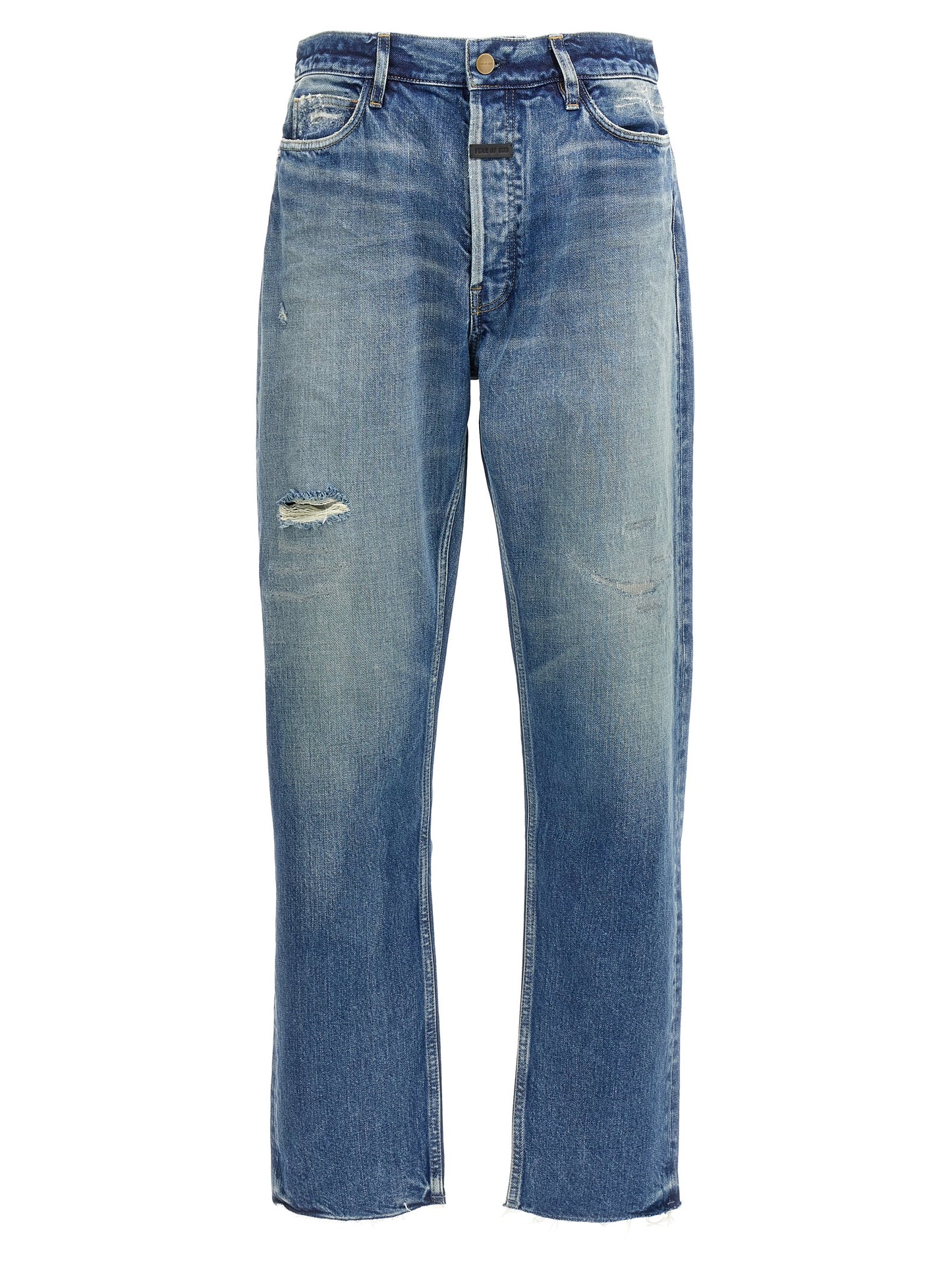 Fear Of God Blue Cotton Straight-Leg Jeans