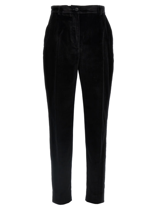 Dolce & Gabbana Black Cotton Dress Pants