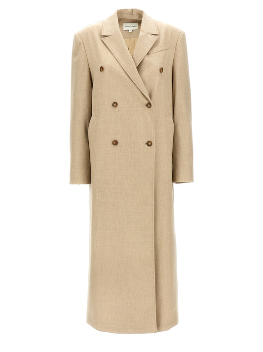 Loulou De Saison Beige Virgin Wool Coat