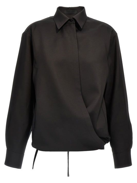 Valentino Garavani Black Wool Blouse