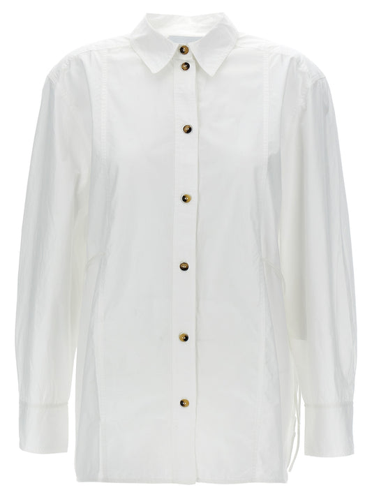Ganni White Cotton Blouse