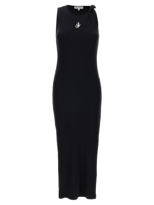 J.W.Anderson Black Cotton Midi Dress