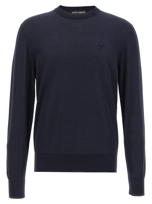Dolce & Gabbana Blue Silk Cardigan