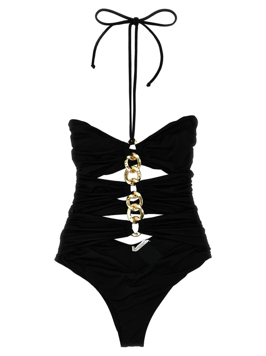 Elisabetta Franchi Black Polyamide One-Piece Swimsuit