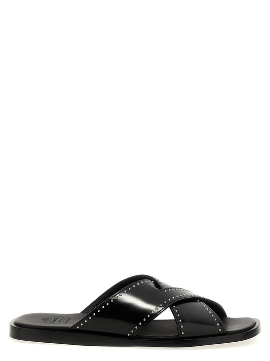 Church's Black Calf Leather Bos Taurus Slides