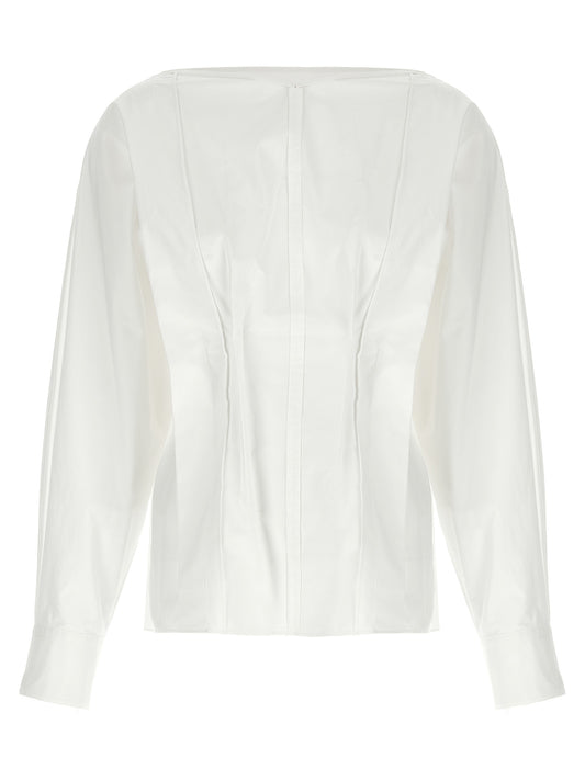 Khaite White Cotton Blouse