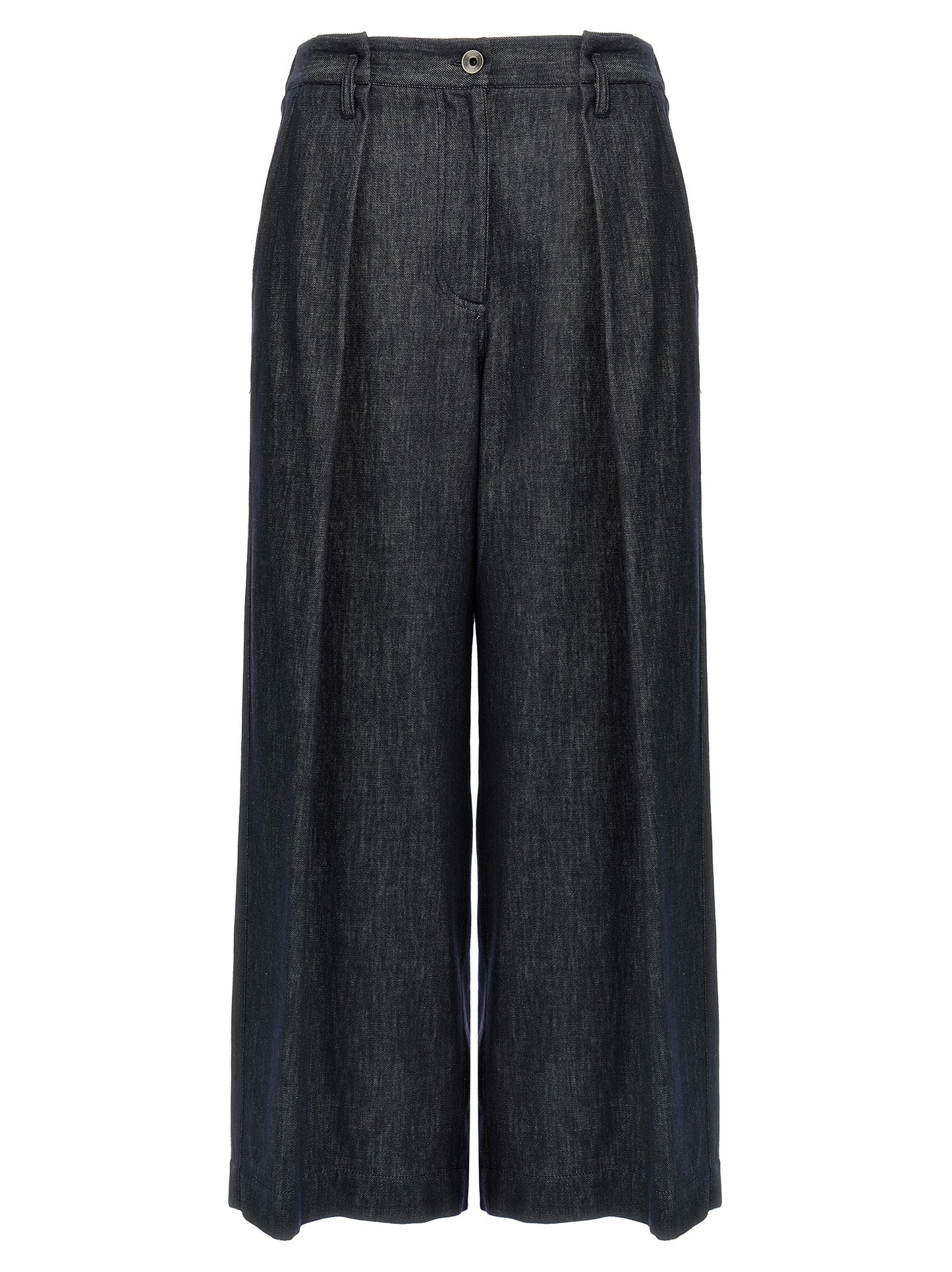 Brunello Cucinelli Blue Cotton Casual Pants