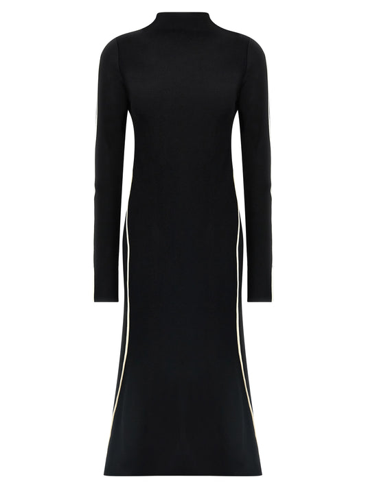 Sportmax Bicolor Viscose Midi Dress