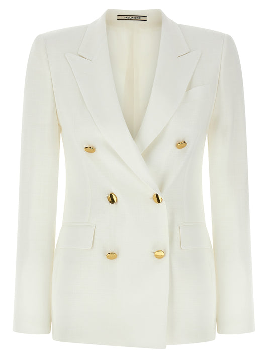 Tagliatore White Viscose Blazer