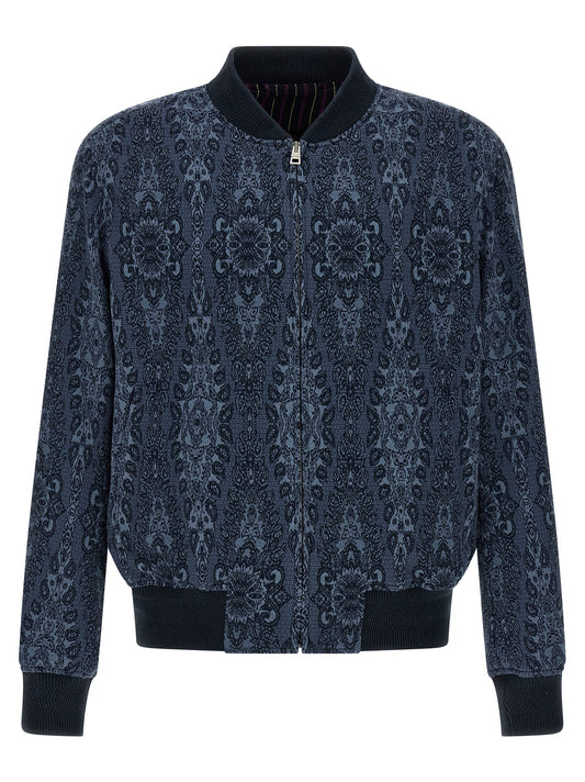 Etro Blue Cotton Bomber