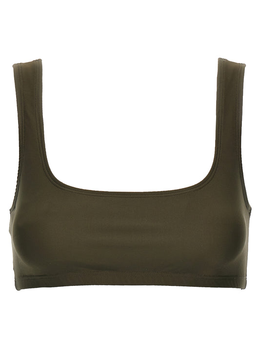 The Andamane Brown Polyamide Tank Tops