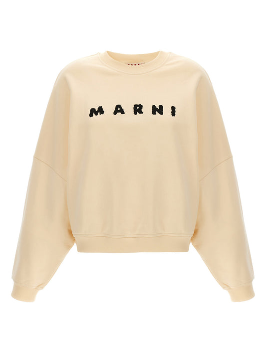 Marni White Cotton Sweatshirt