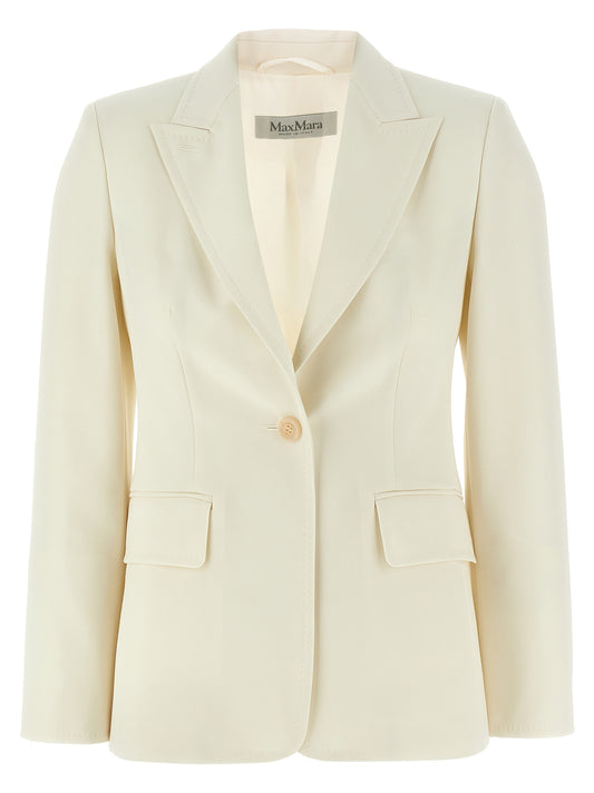 Max Mara White Virgin Wool Blazer