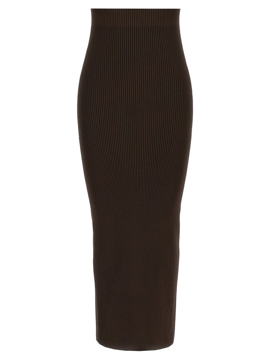 Max Mara Brown Viscose Mini Skirt