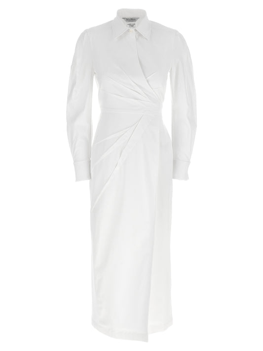 Max Mara White Cotton Long Dress