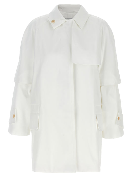 Max Mara White Cotton Coat