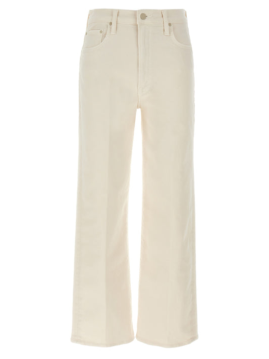 Mother Denim White Cotton High-Waisted Jean