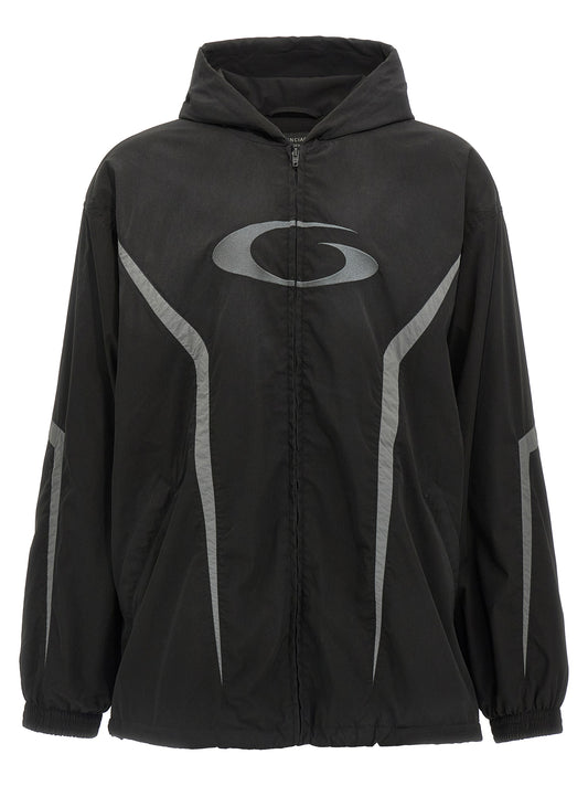 Balenciaga Black Polyester Shell Jacket