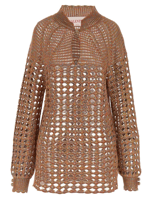 Valentino Garavani Multicolor Linen Cardigan