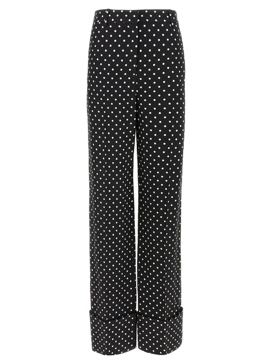 Valentino Garavani Bicolor Viscose Casual Pants