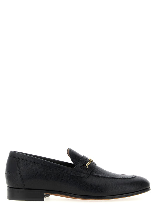 Valentino Garavani Black Goatskin Slip-On Loafers