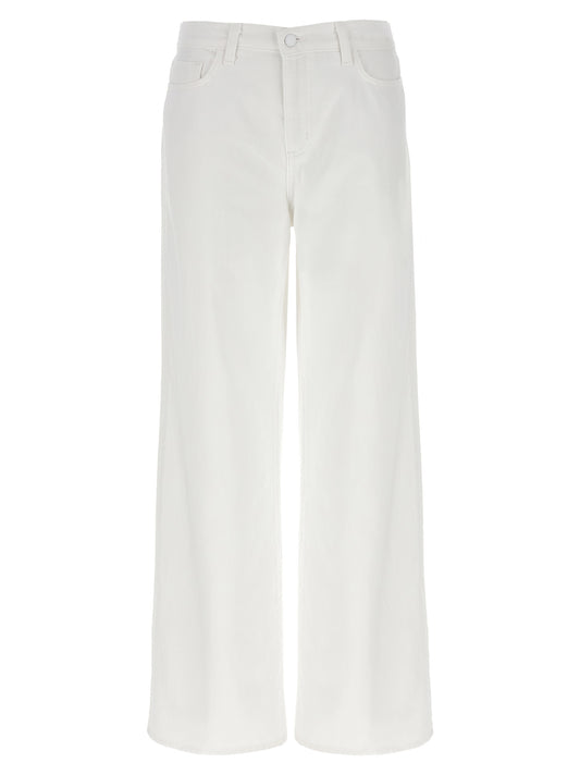 L'Agence White Cotton High-Waisted Jean