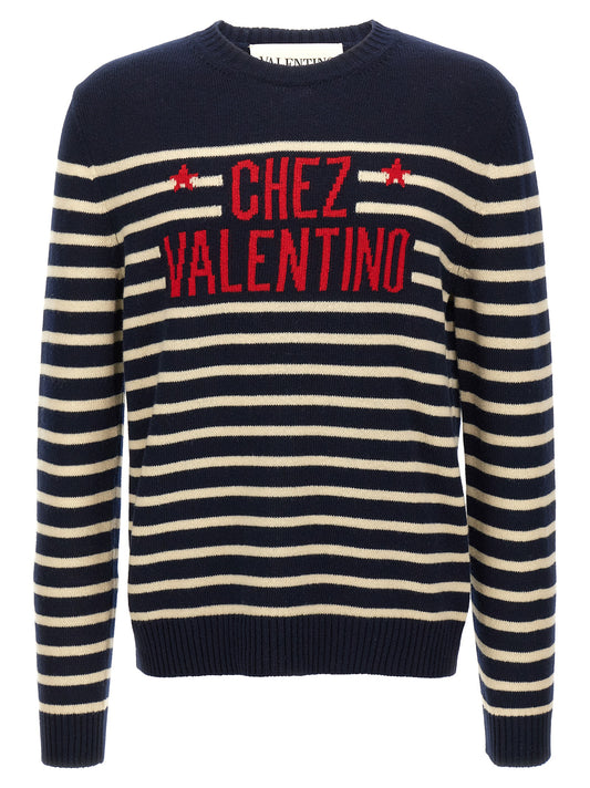 Valentino Garavani Blue Virgin Wool Cardigan