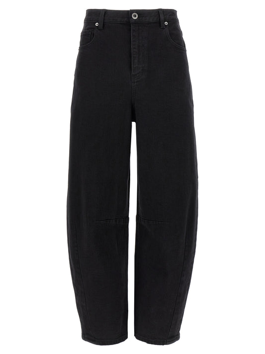Self-Portrait Black Cotton High-Waisted Jean