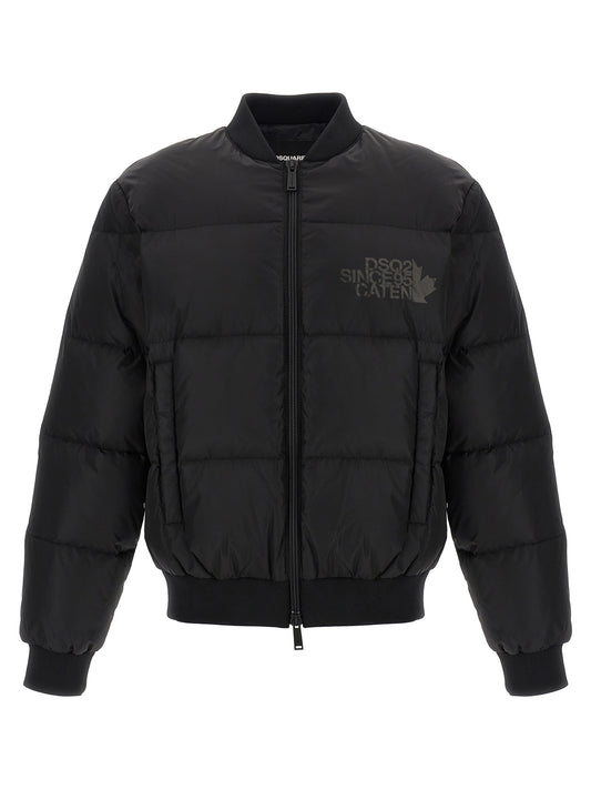 Dsquared² Black Polyamide Bomber