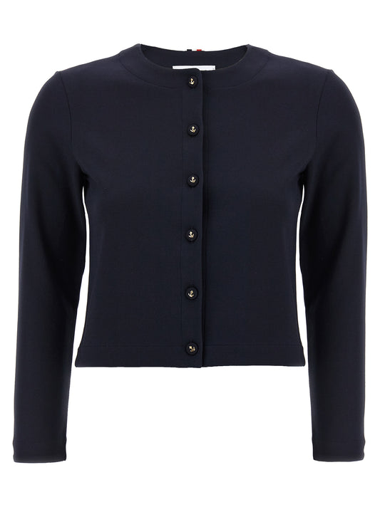 Thom Browne Blue Viscose Cardigan