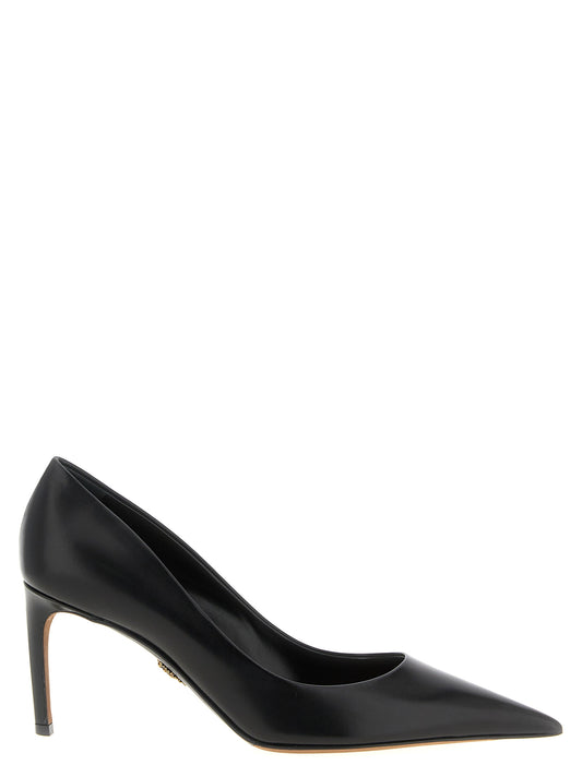 Dolce & Gabbana Black Calfskin High Heel Pumps
