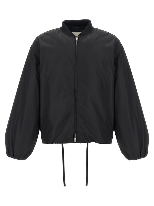 Jil Sander Black Polyester Bomber