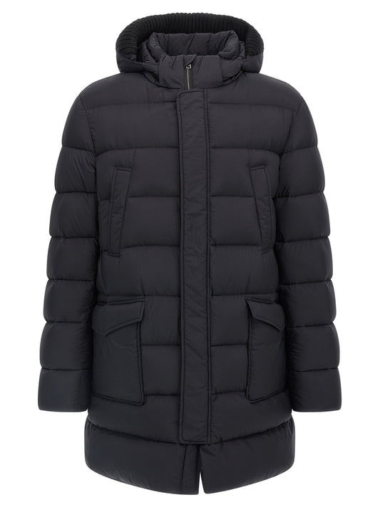 Herno Black Polyamide Coat