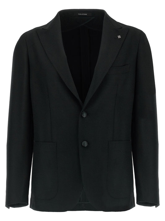 Tagliatore Black Virgin Wool Blazer