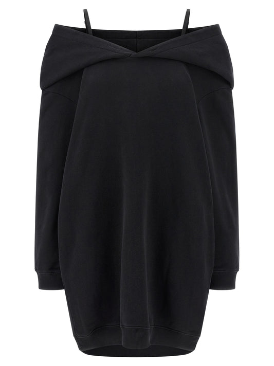 MM6 Maison Margiela Black Cotton Short Dress