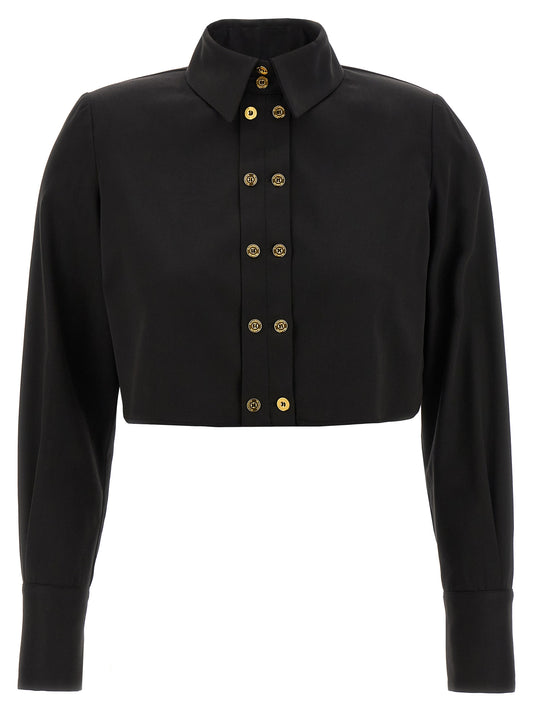 Elisabetta Franchi Black Lycra Blouse
