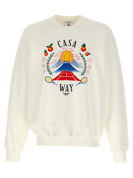 Casablanca White Cotton Sweatshirt