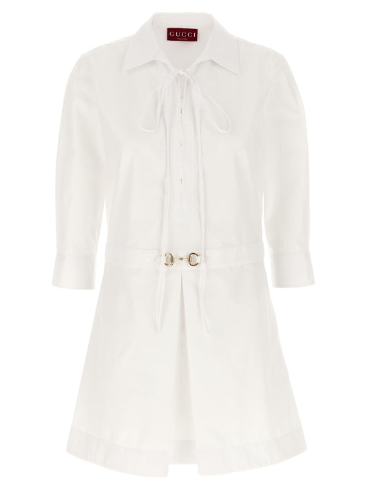 Gucci White Cotton Short Dress