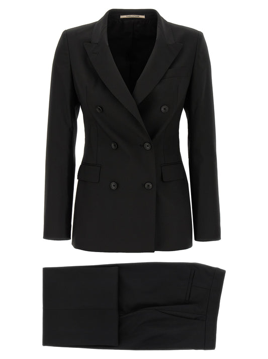Tagliatore Black Virgin Wool Two-Piece Suit