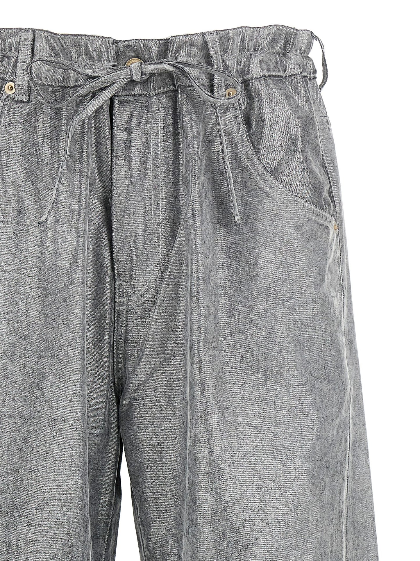 Darkpark Silver Cotton Jeans Denim