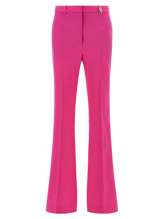 Versace Fuchsia Virgin Wool Flared Pants