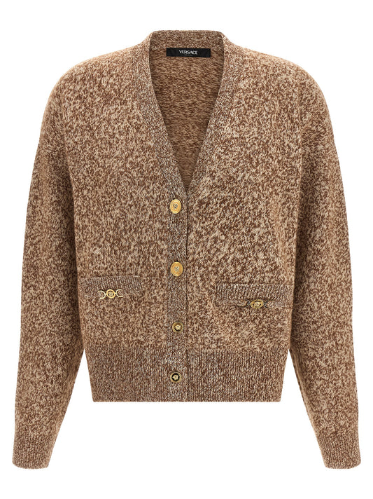 Versace Beige Virgin Wool Cardigan