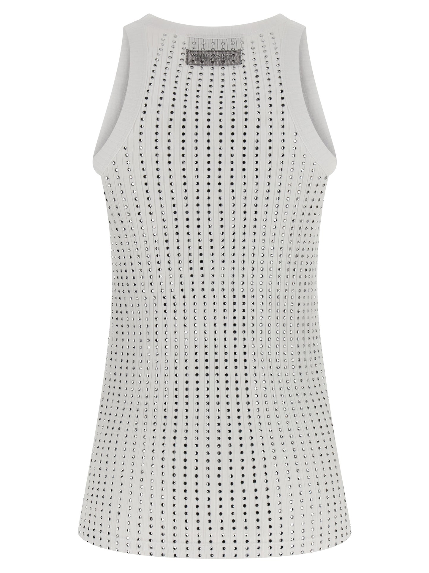 The Attico White Cotton Sleeveles T-Shirt