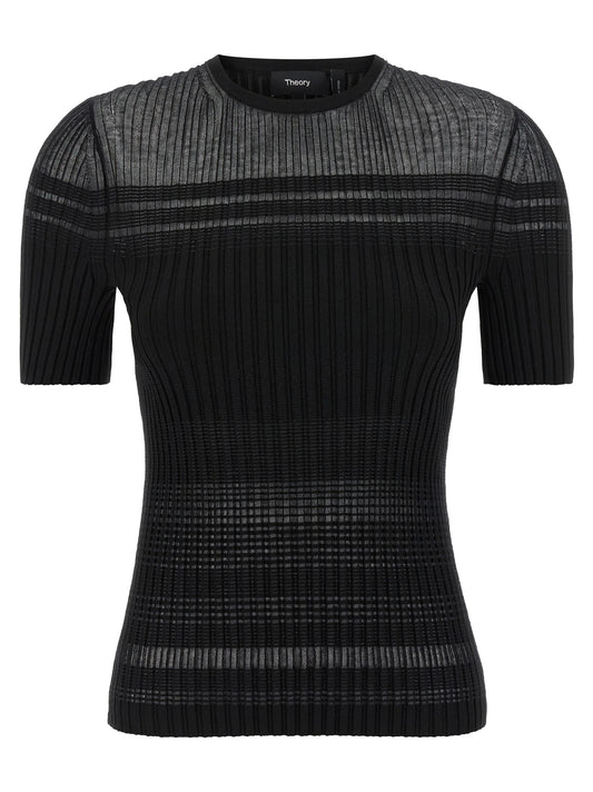 Theory Black Viscose T-Shirt