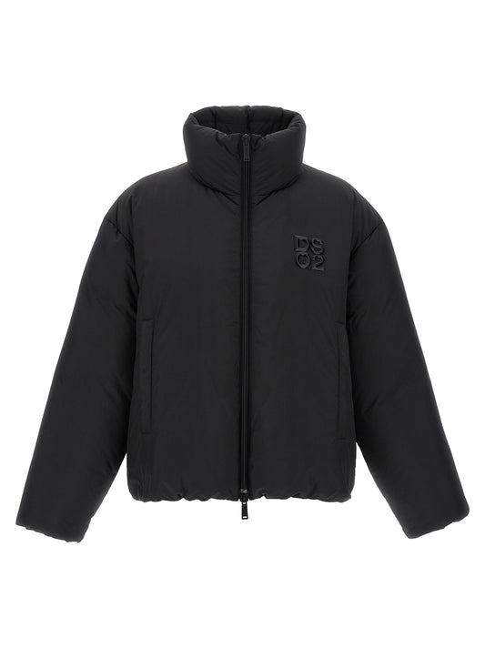 Dsquared² Black Polyester Full-Length Jacket