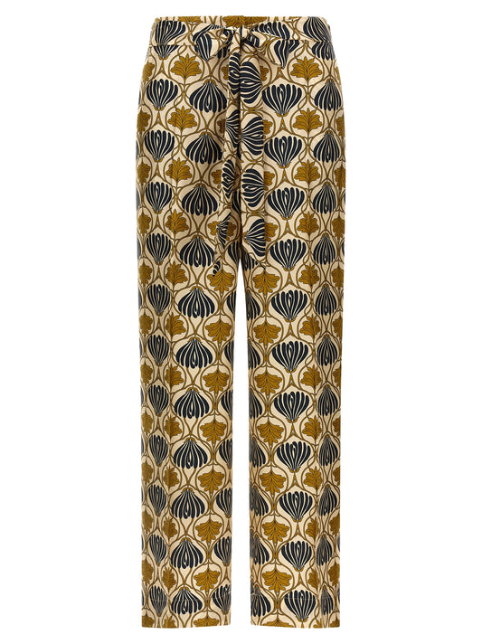 Max Mara Bicolor Silk Casual Pants